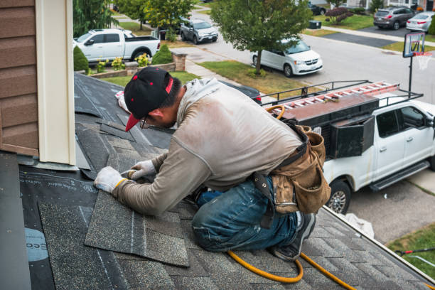Professional Roof Replacement technician working in Preston, CT